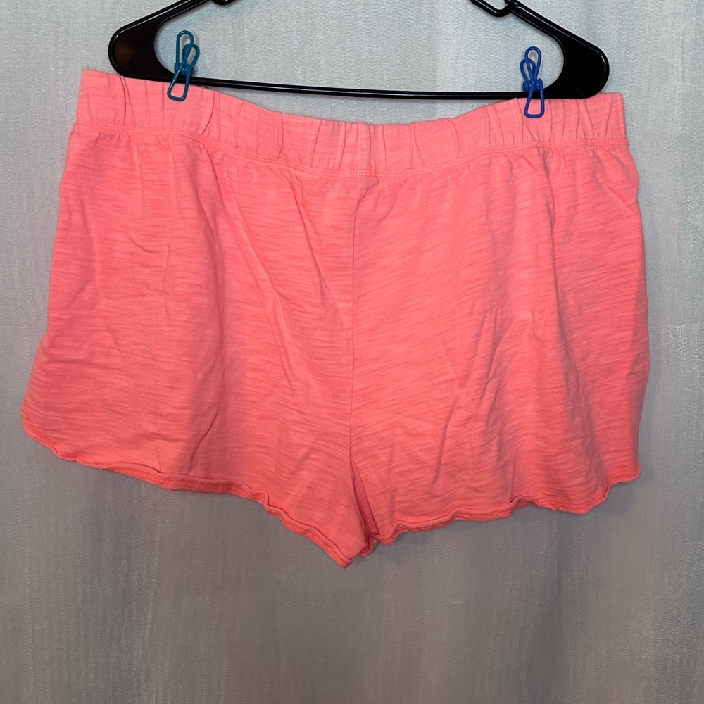PINK XXL coral pink shorts women victorias secret pink distressed hem